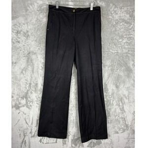 Reiss Essentials Lyon Black Wide Leg Trousers High Rise Dress Pants USA 6 UK 10